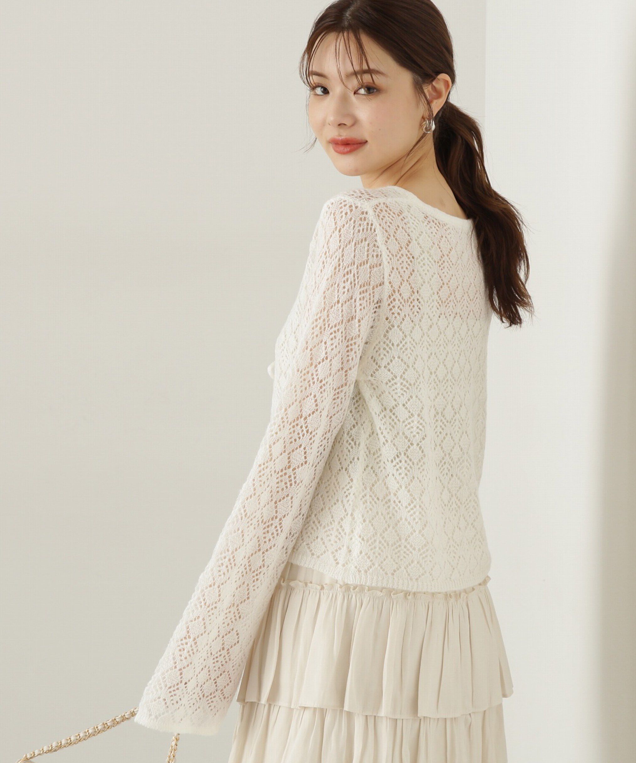 PROPORTION BODY DRESSING「へアリー透かし編みニットセット　24AW」|ニット・セーター|