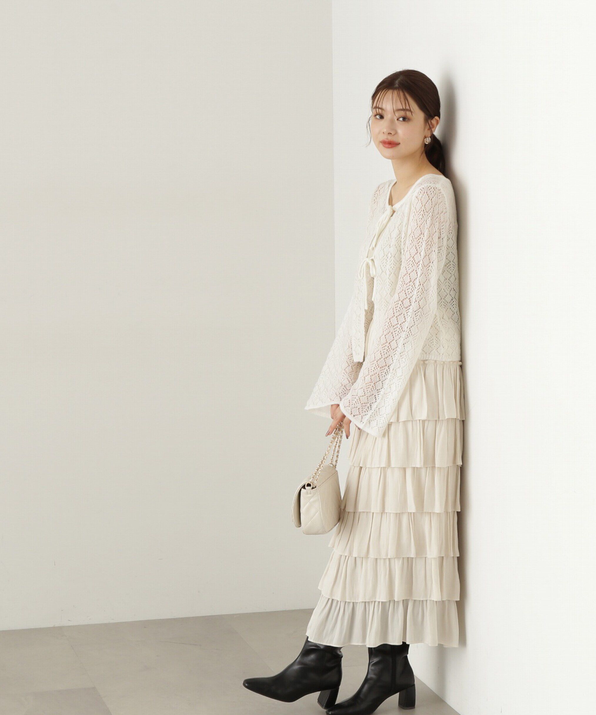 PROPORTION BODY DRESSING「へアリー透かし編みニットセット　24AW」|ニット・セーター|