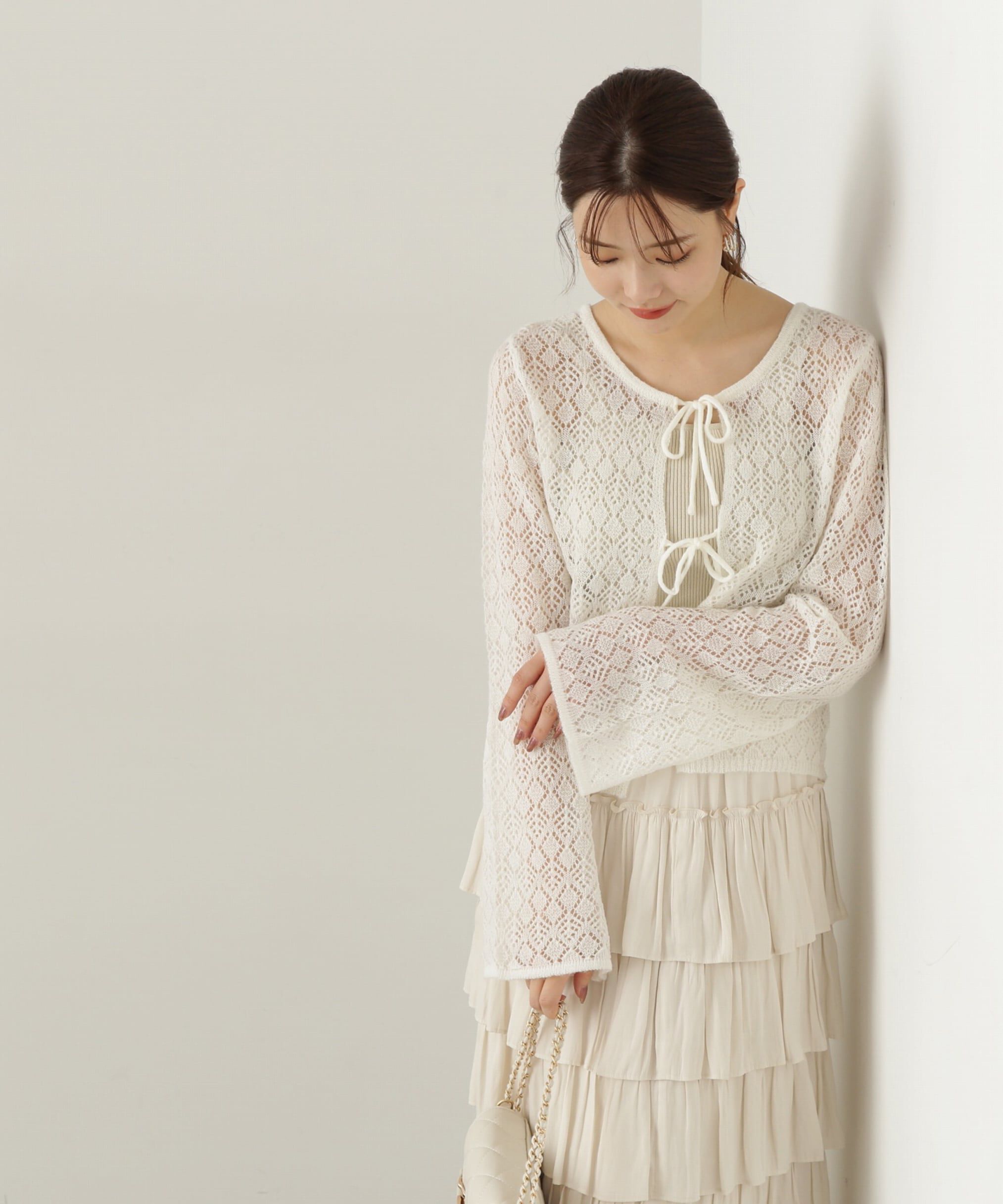 PROPORTION BODY DRESSING「へアリー透かし編みニットセット　24AW」|ニット・セーター|