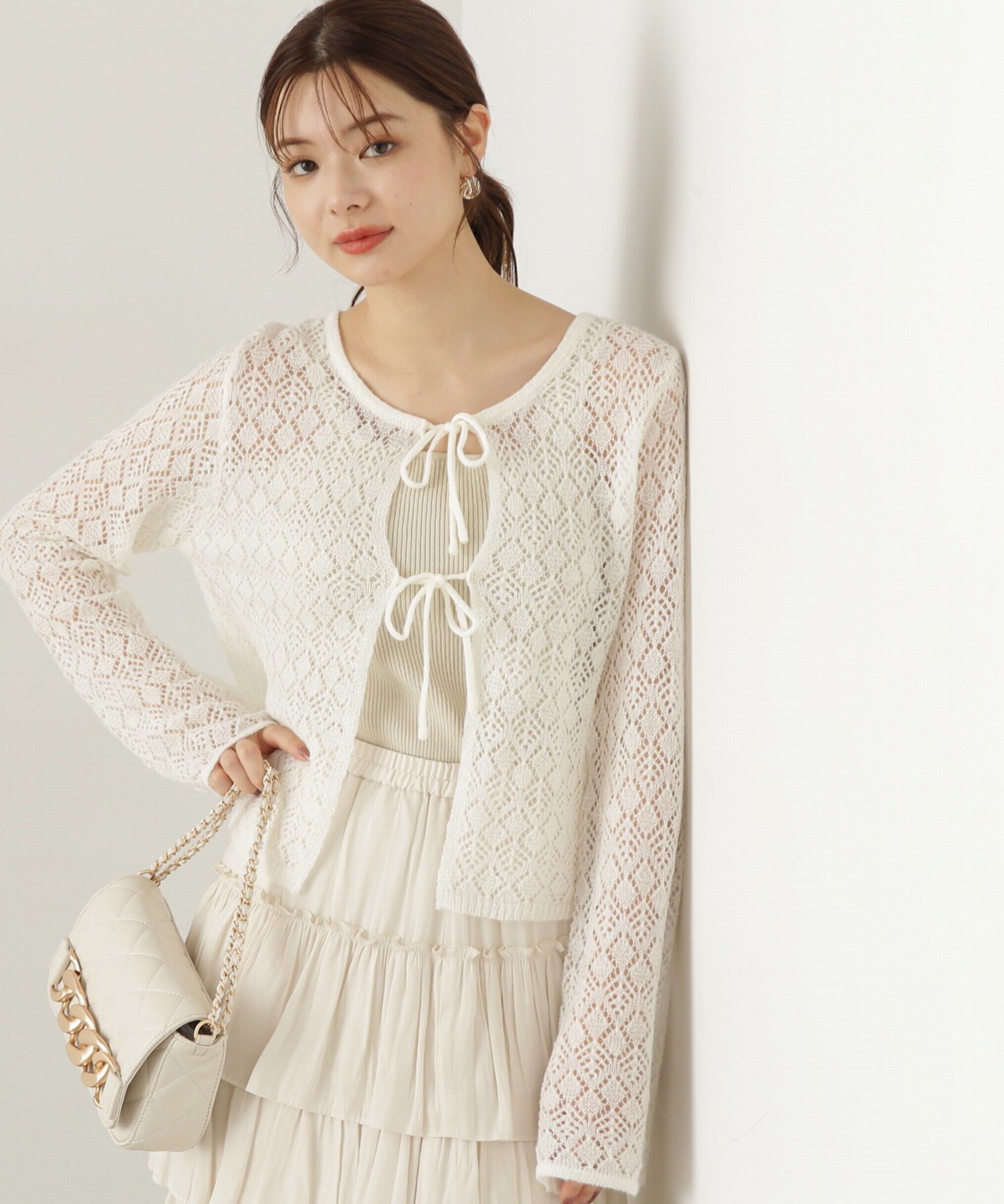 PROPORTION BODY DRESSING「へアリー透かし編みニットセット　24AW」|ニット・セーター|