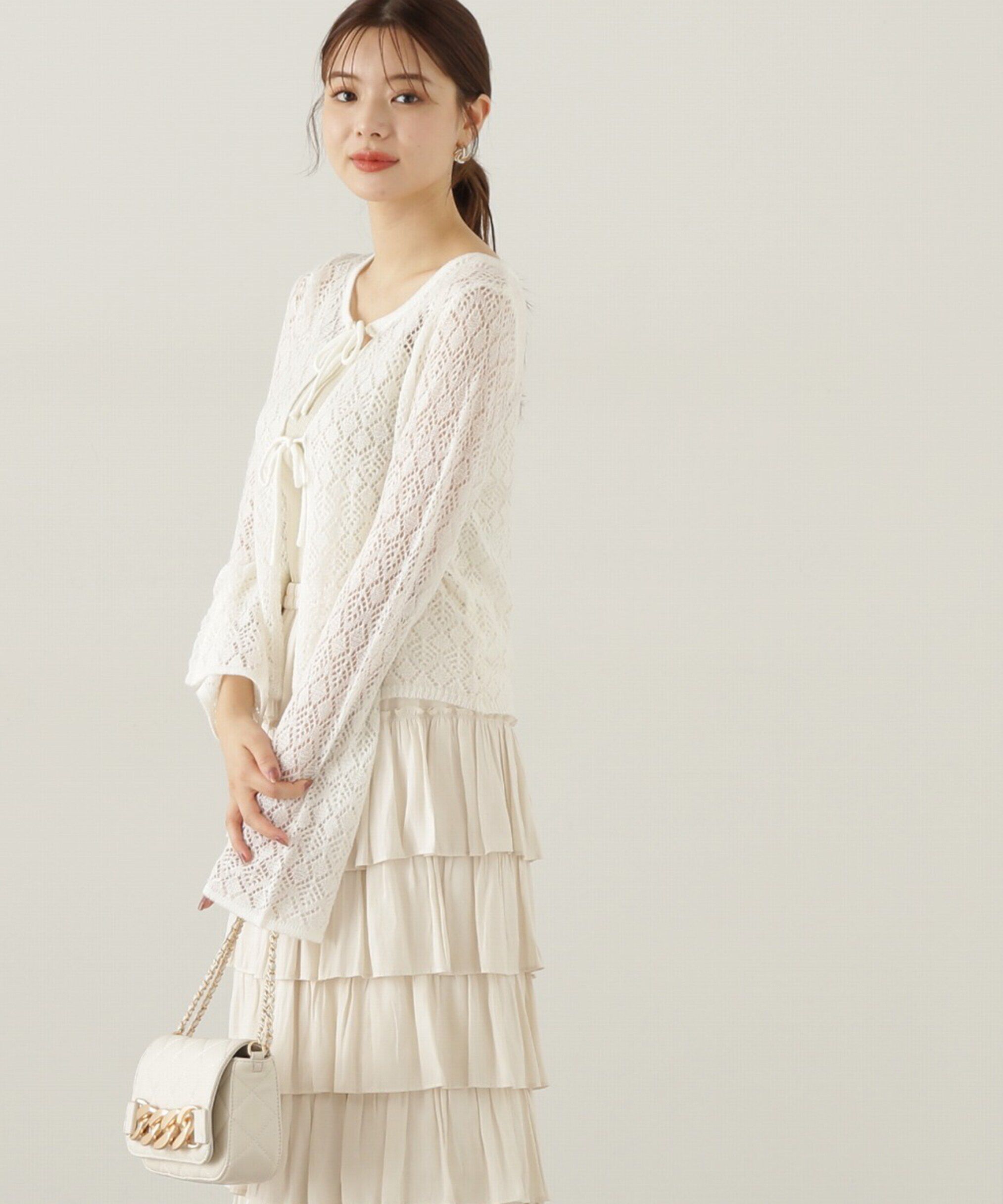 PROPORTION BODY DRESSING「へアリー透かし編みニットセット　24AW」|ニット・セーター|