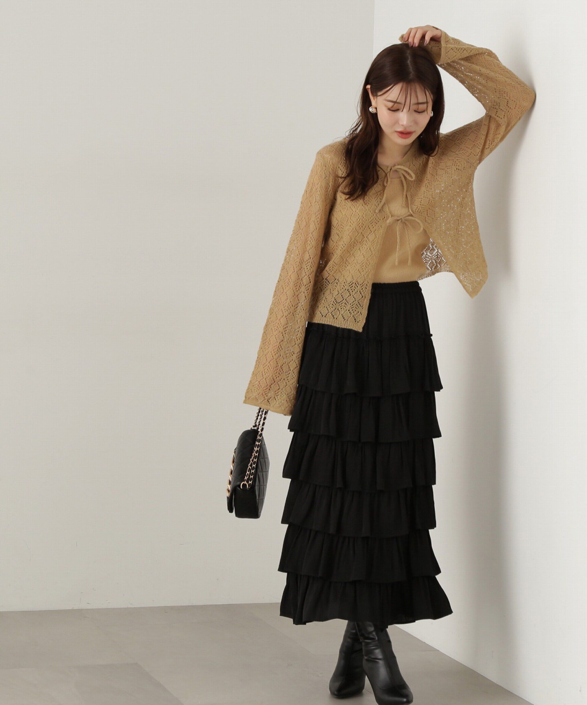 PROPORTION BODY DRESSING「へアリー透かし編みニットセット　24AW」|ニット・セーター|