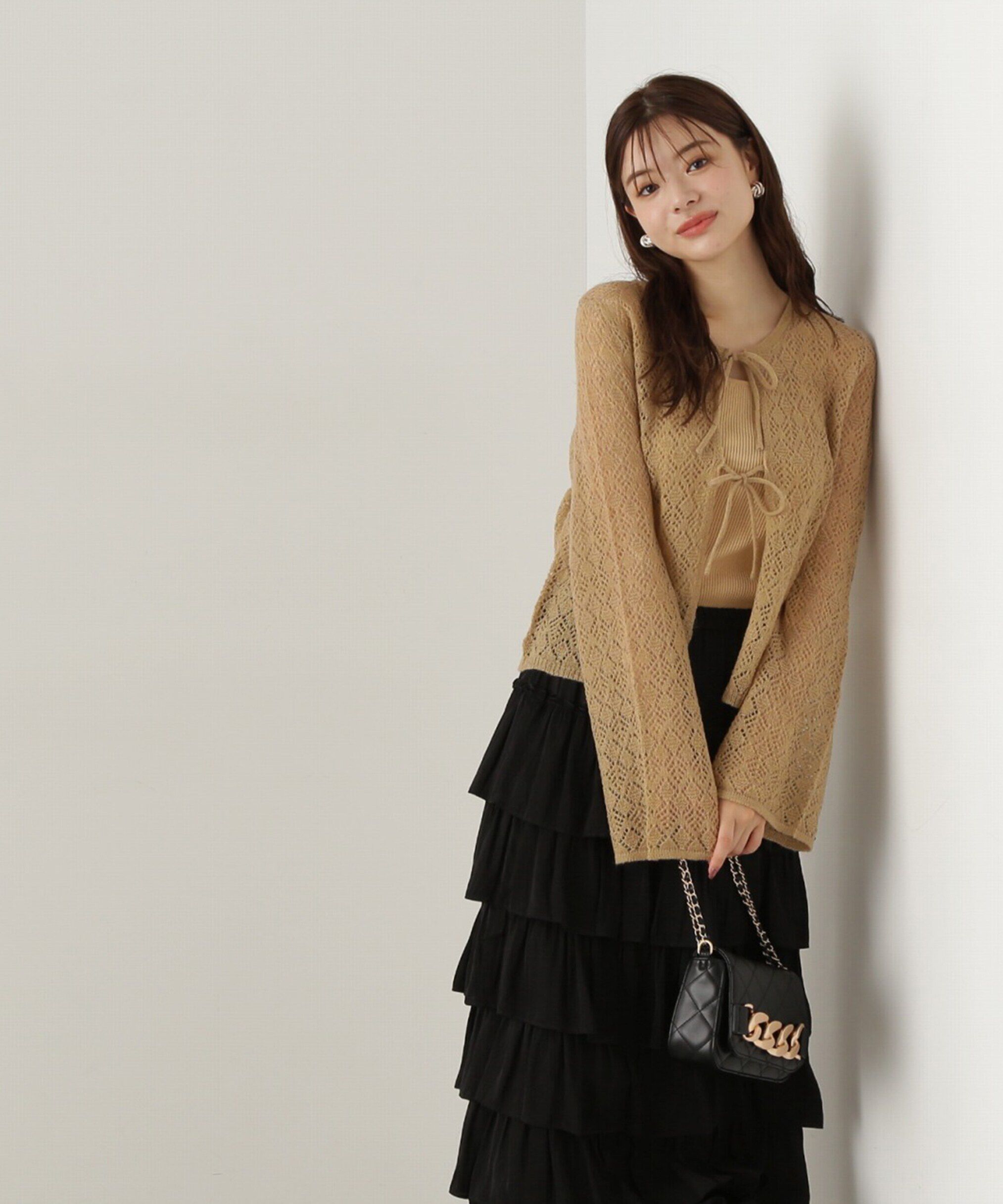 PROPORTION BODY DRESSING「へアリー透かし編みニットセット　24AW」|ニット・セーター|