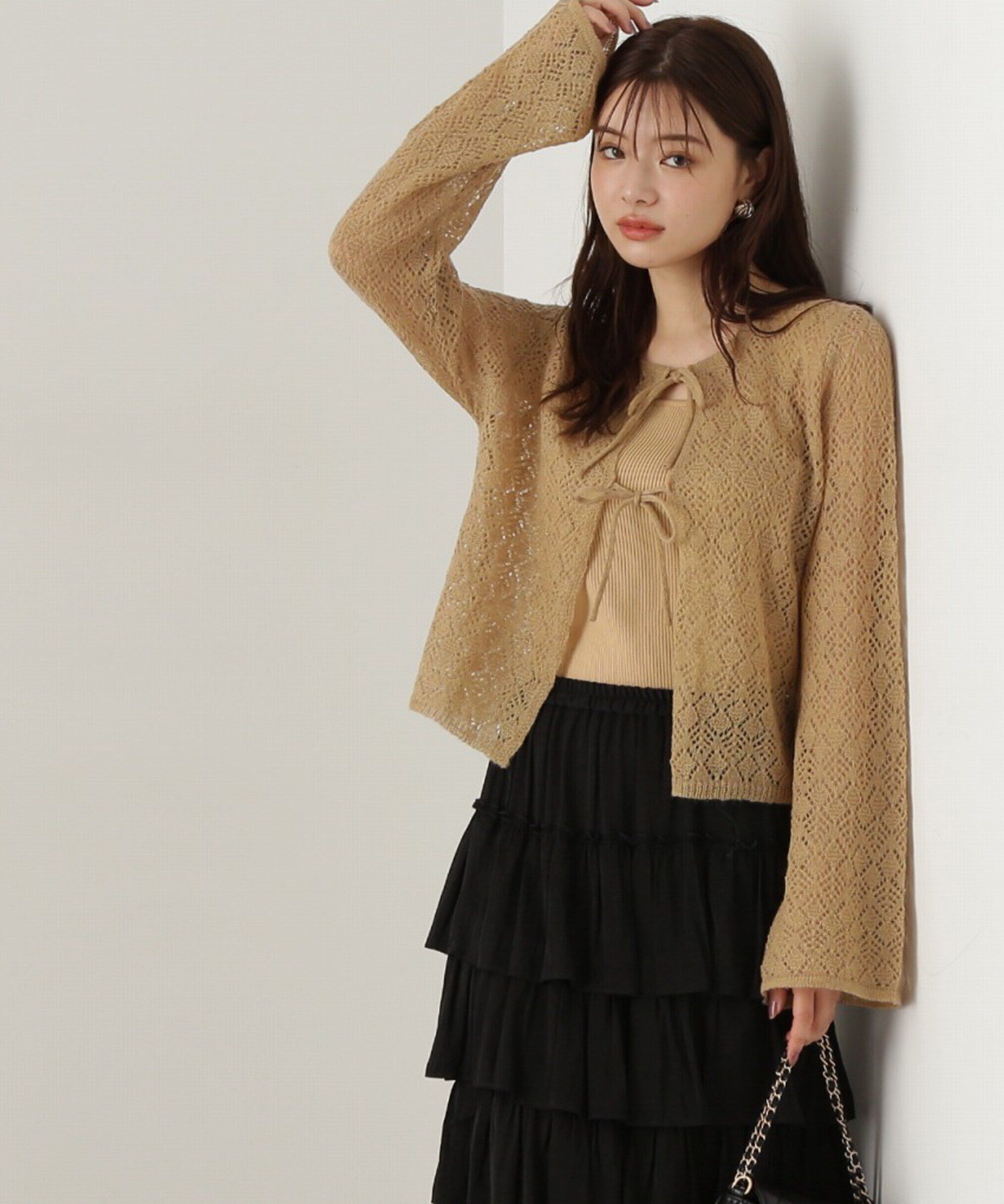 PROPORTION BODY DRESSING「へアリー透かし編みニットセット　24AW」|ニット・セーター|