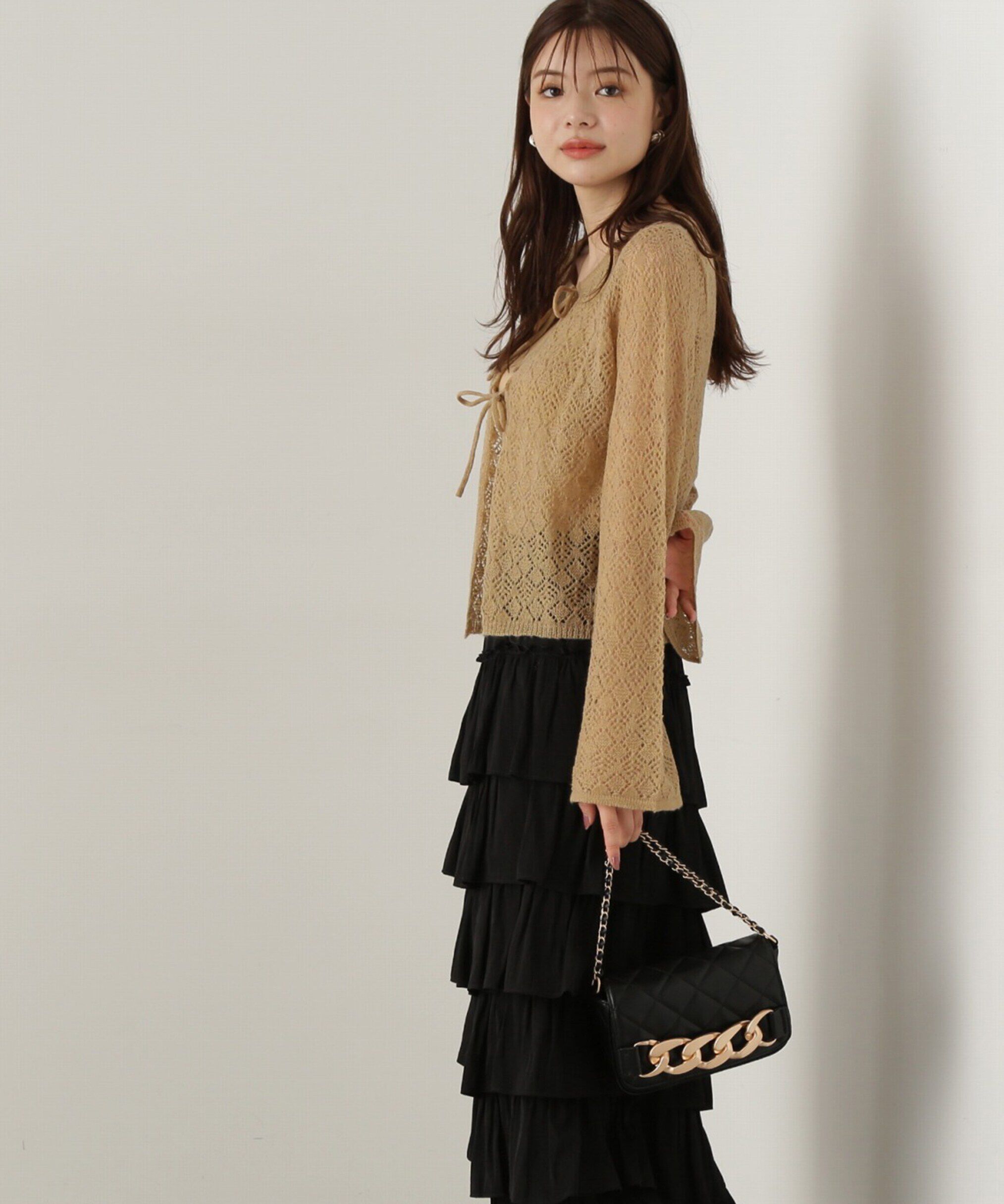 PROPORTION BODY DRESSING「へアリー透かし編みニットセット　24AW」|ニット・セーター|