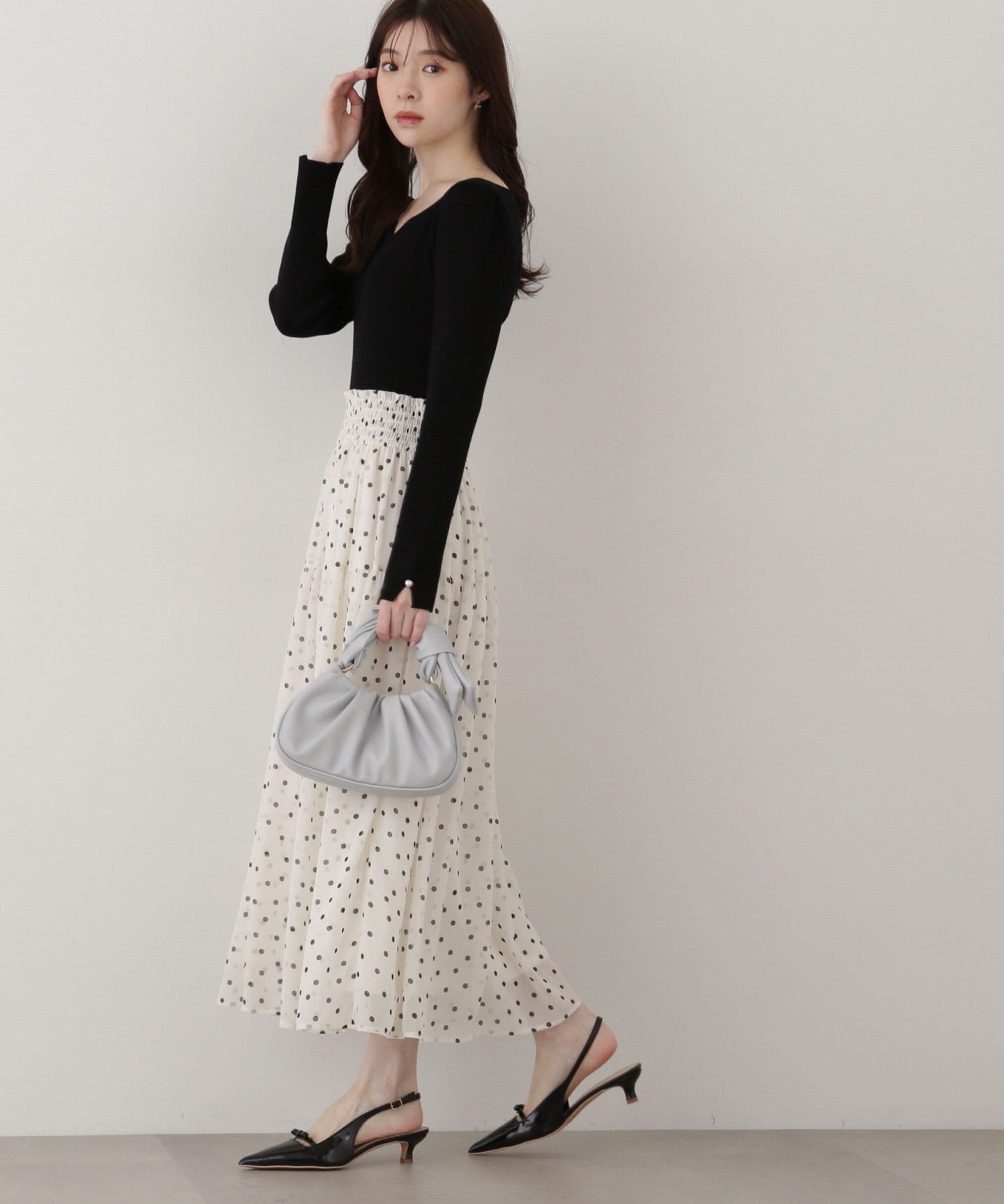 PROPORTION BODY DRESSING「ウエストシャーリングニットドッキングワンピース」|ワンピース|