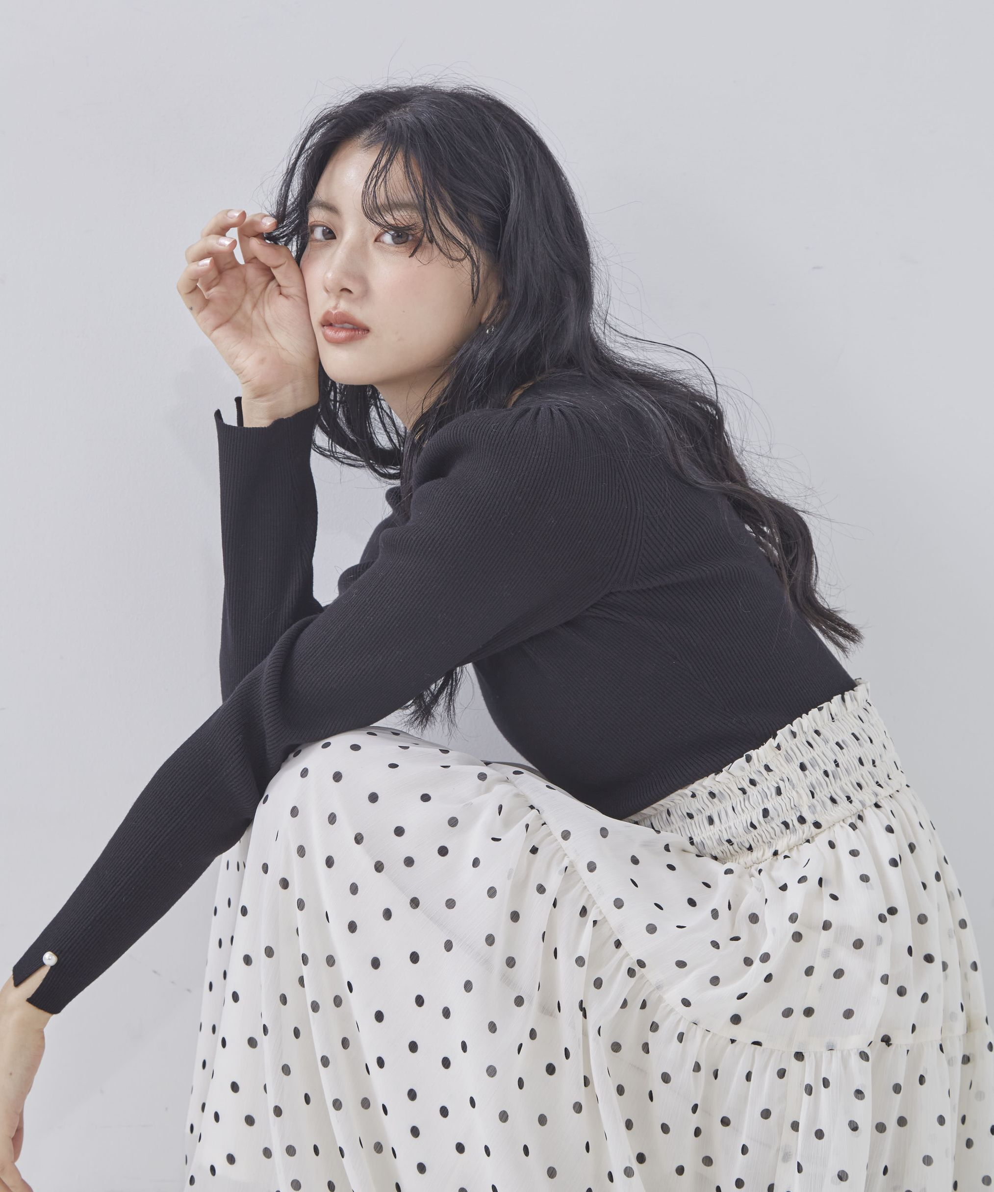 PROPORTION BODY DRESSING「ウエストシャーリングニットドッキングワンピース」|ワンピース|