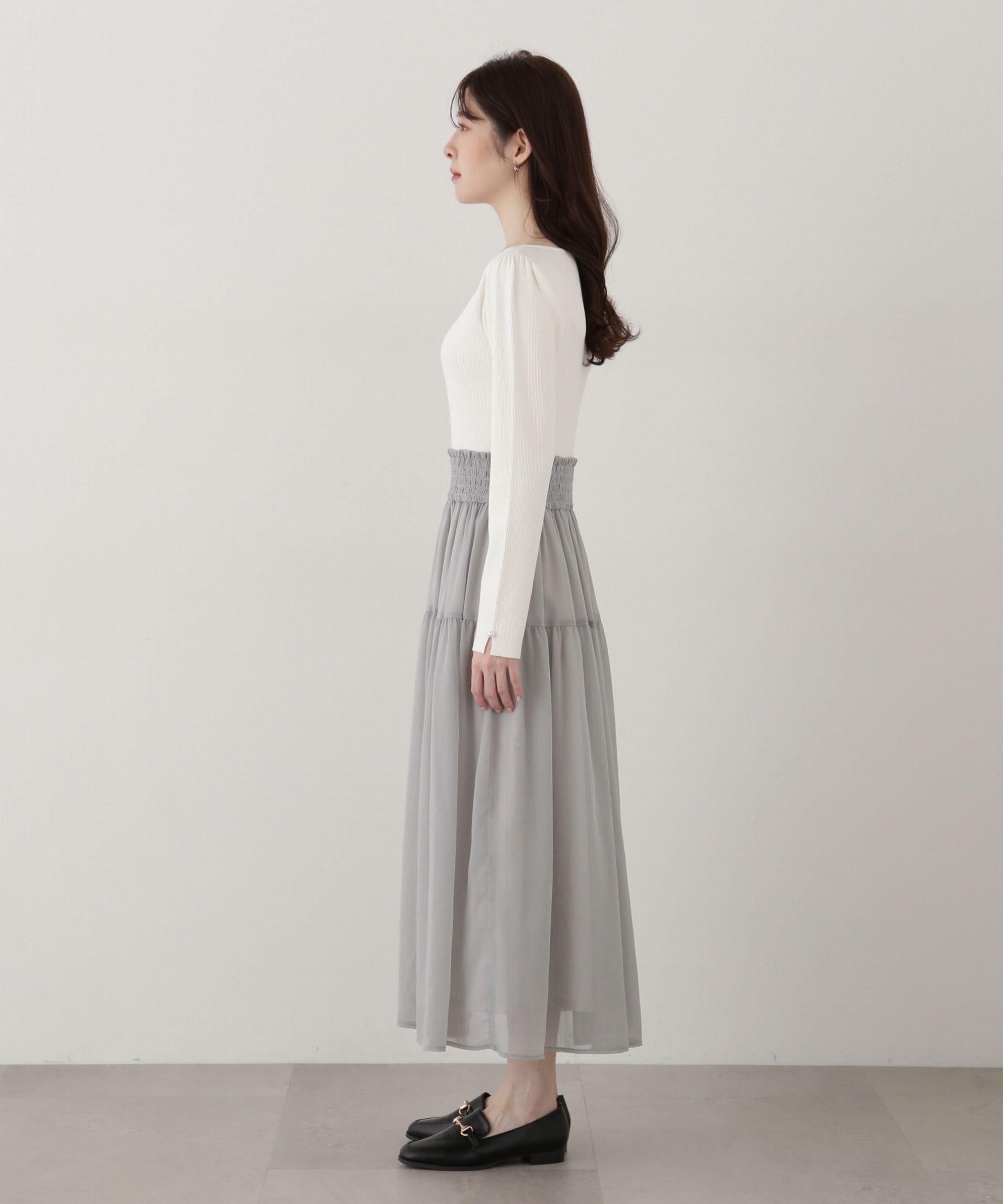 PROPORTION BODY DRESSING「ウエストシャーリングニットドッキングワンピース」|ワンピース|