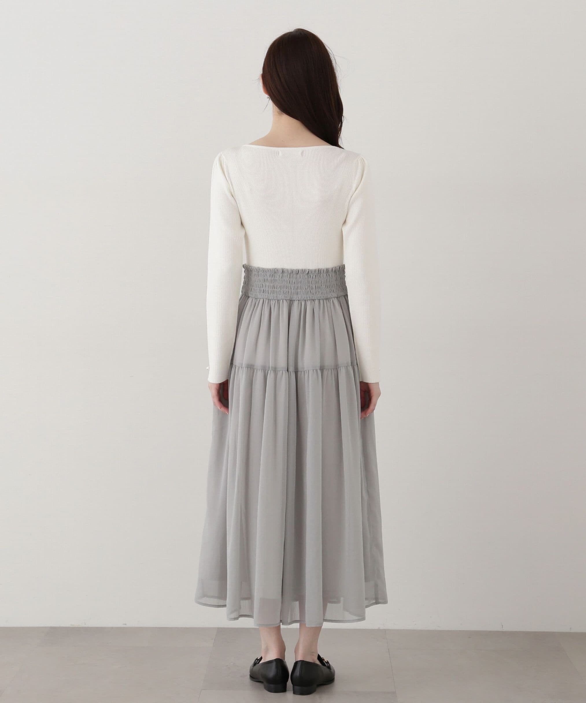 PROPORTION BODY DRESSING「ウエストシャーリングニットドッキングワンピース」|ワンピース|