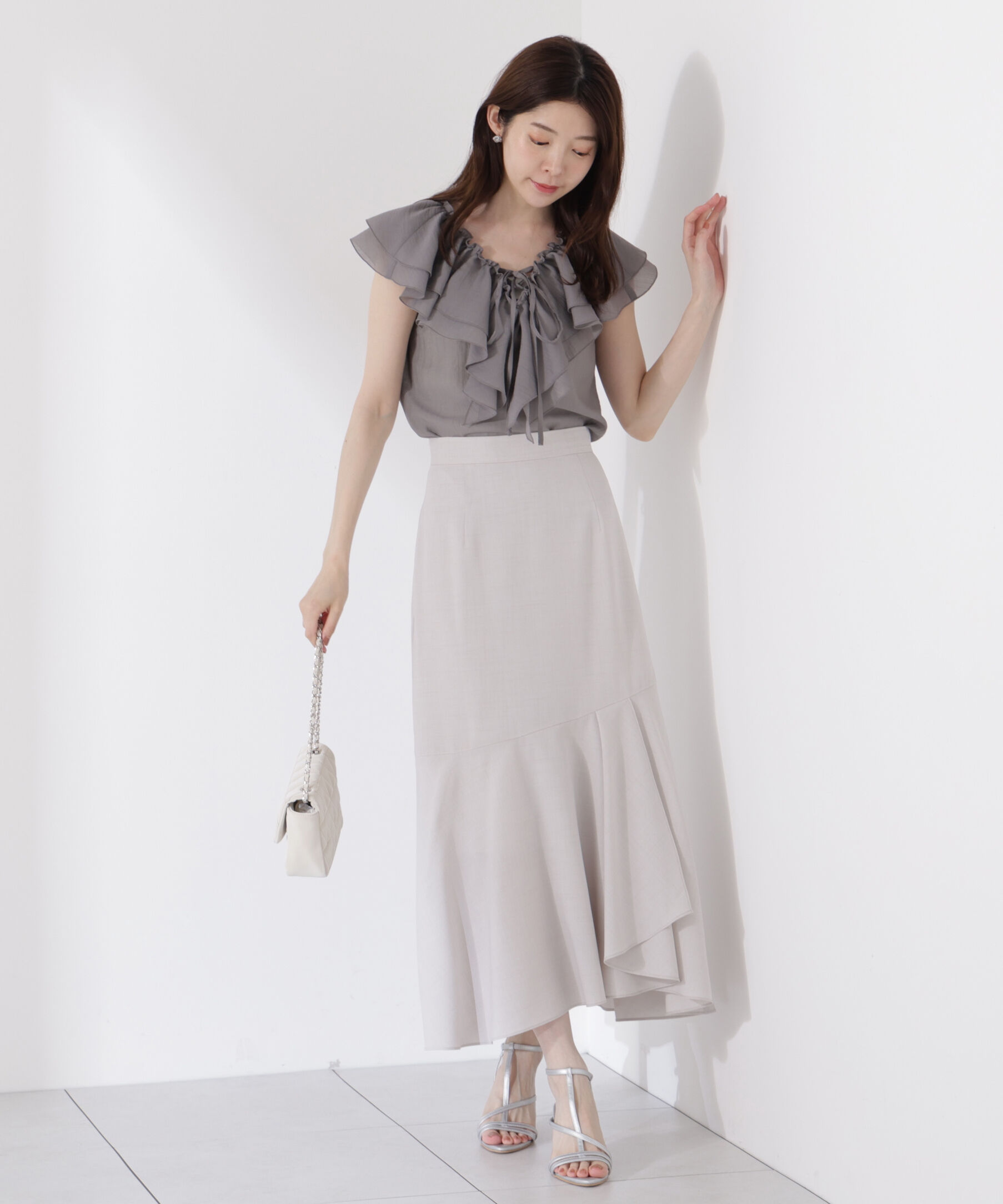 PROPORTION BODY DRESSING「フロントリボンシアーブラウス」|シャツ・ブラウス|