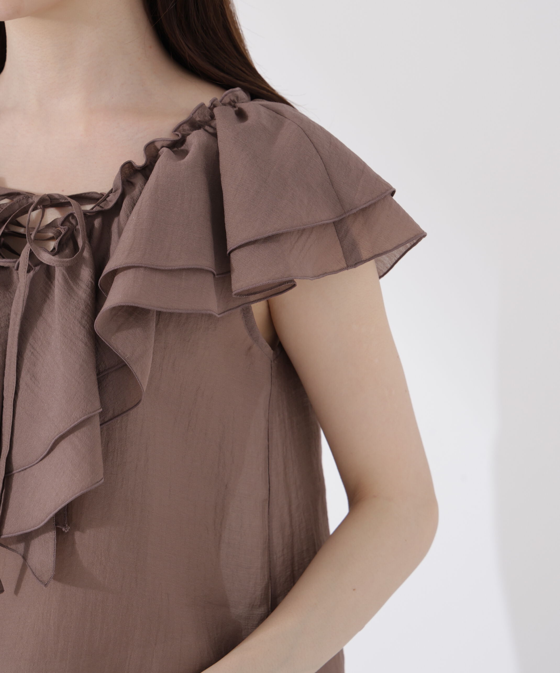 PROPORTION BODY DRESSING「フロントリボンシアーブラウス」|シャツ・ブラウス|