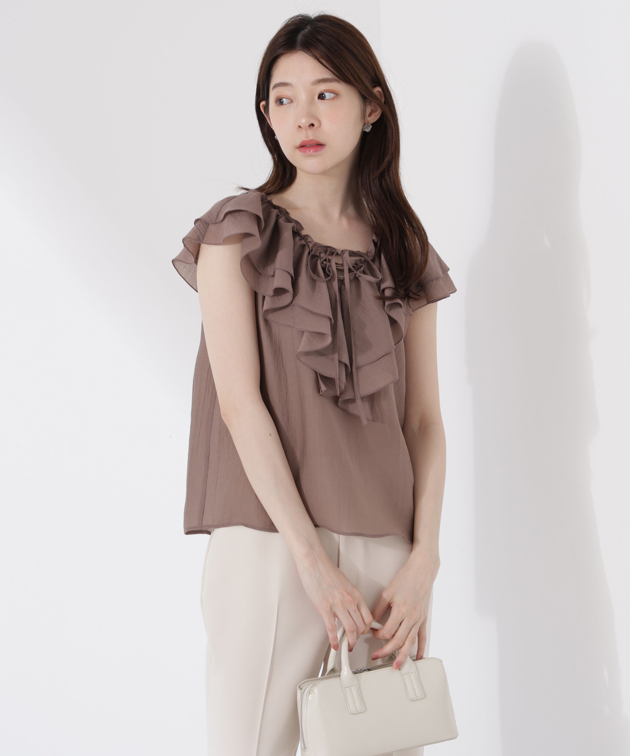 PROPORTION BODY DRESSING「フロントリボンシアーブラウス」|シャツ・ブラウス|