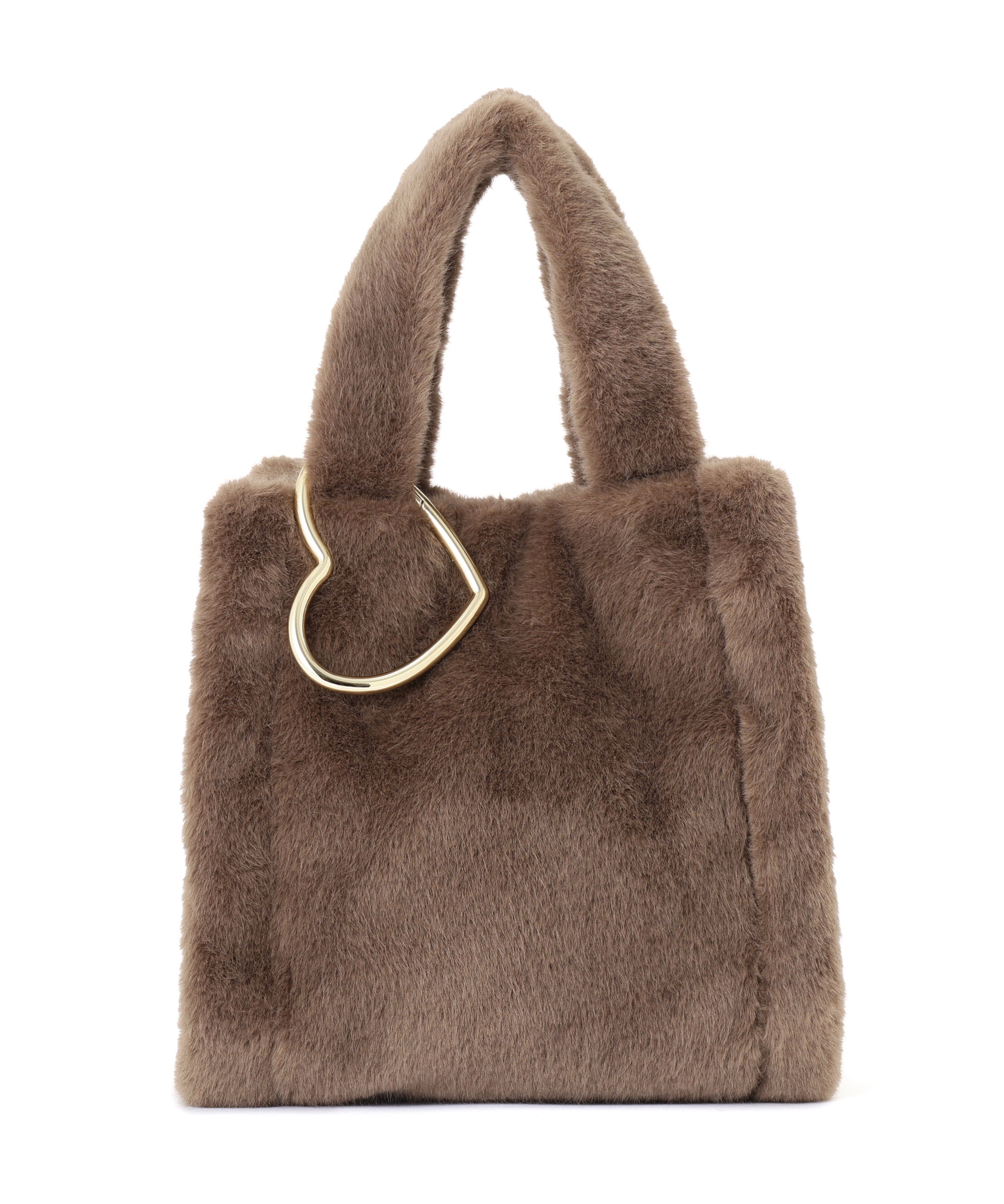 PROPORTION BODY DRESSING「フェイクファーハートカラビナ付きトートバッグ 25AW」|その他|ブラウン