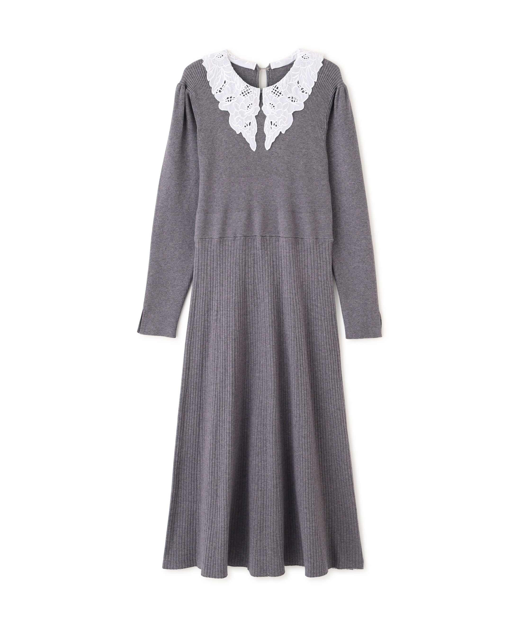 PROPORTION BODY DRESSING「レース襟付きニットワンピース」|ワンピース|
