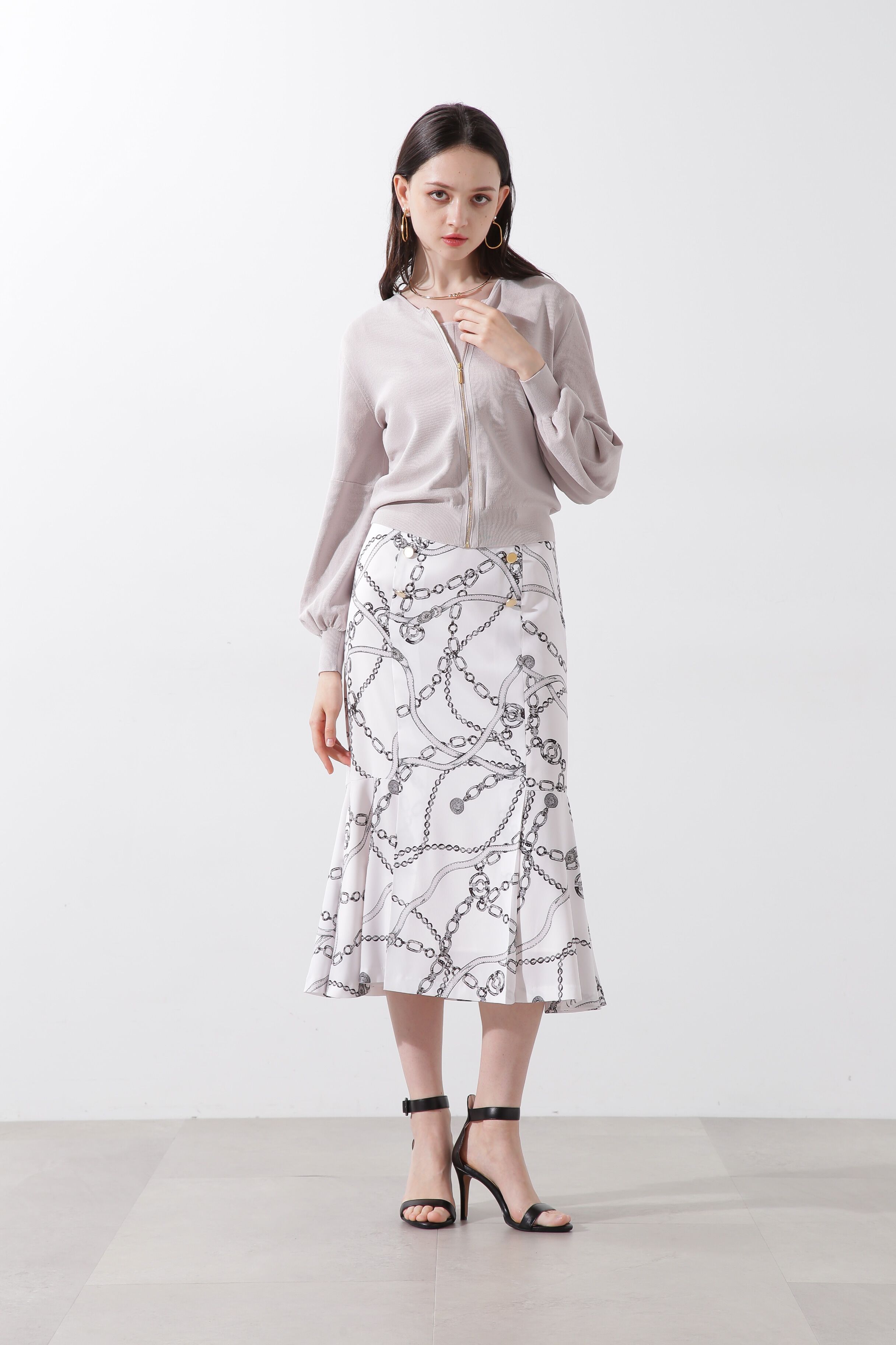  「◆チェーンプリントスカート」|スカート|