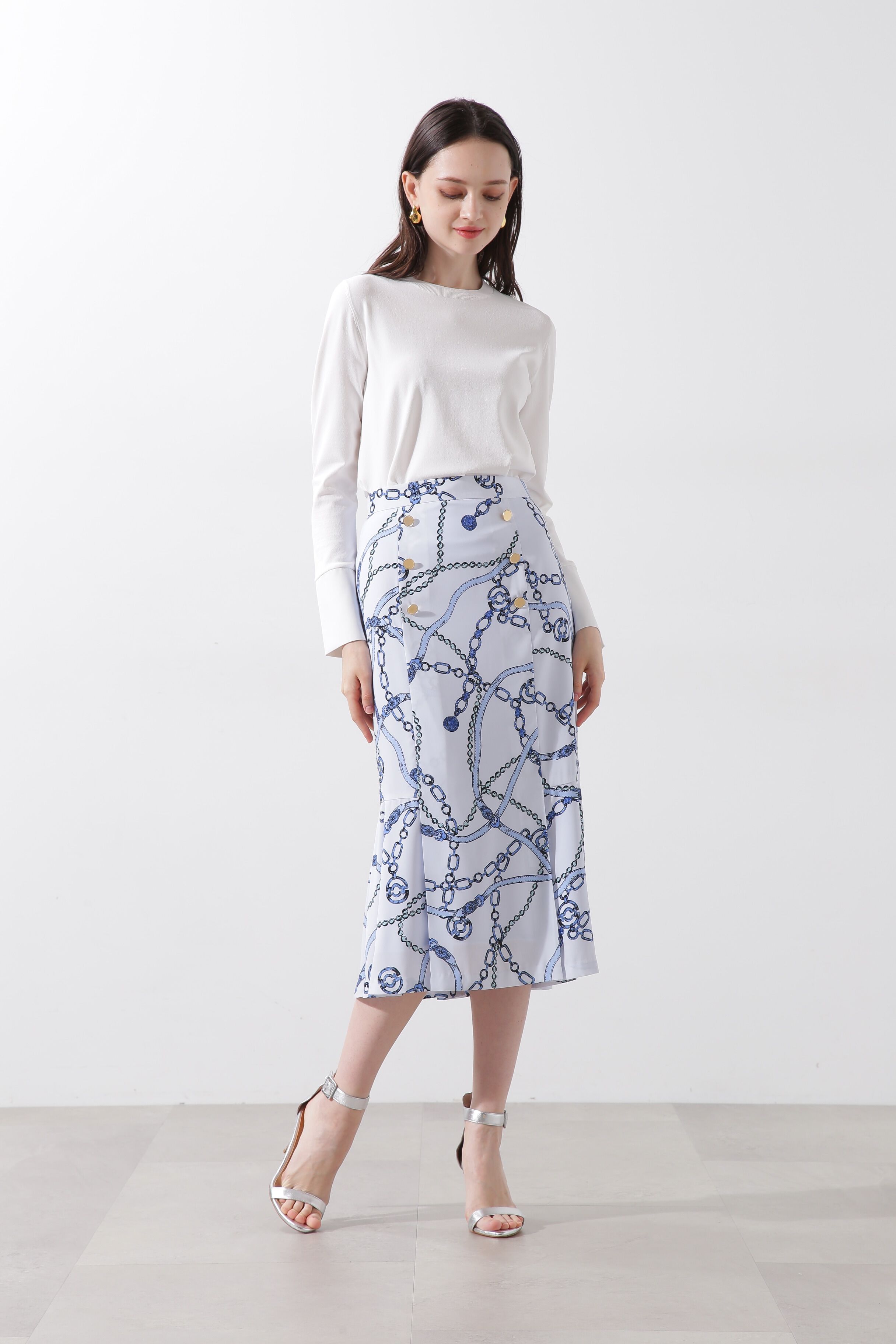  「◆チェーンプリントスカート」|スカート|