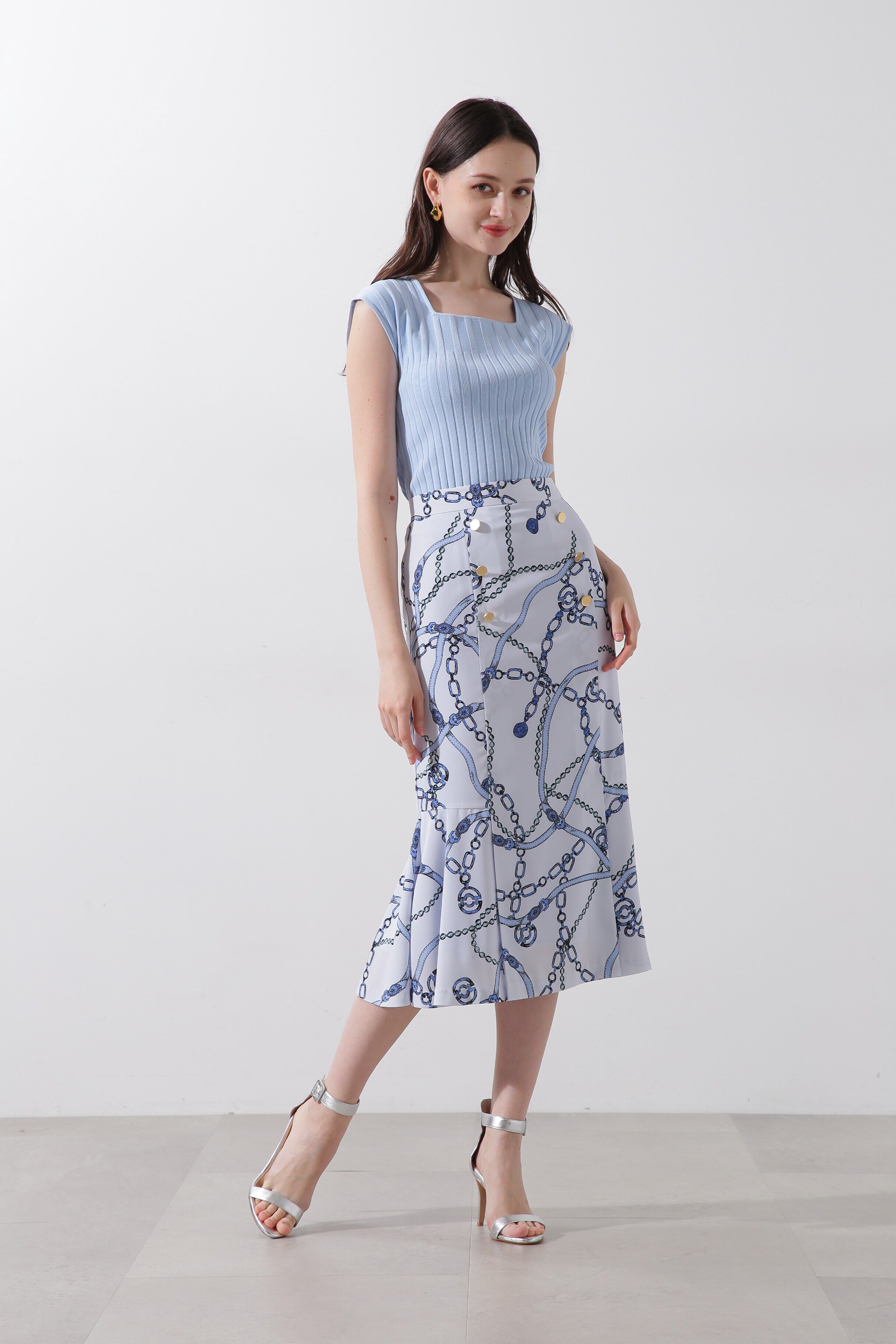  「◆チェーンプリントスカート」|スカート|