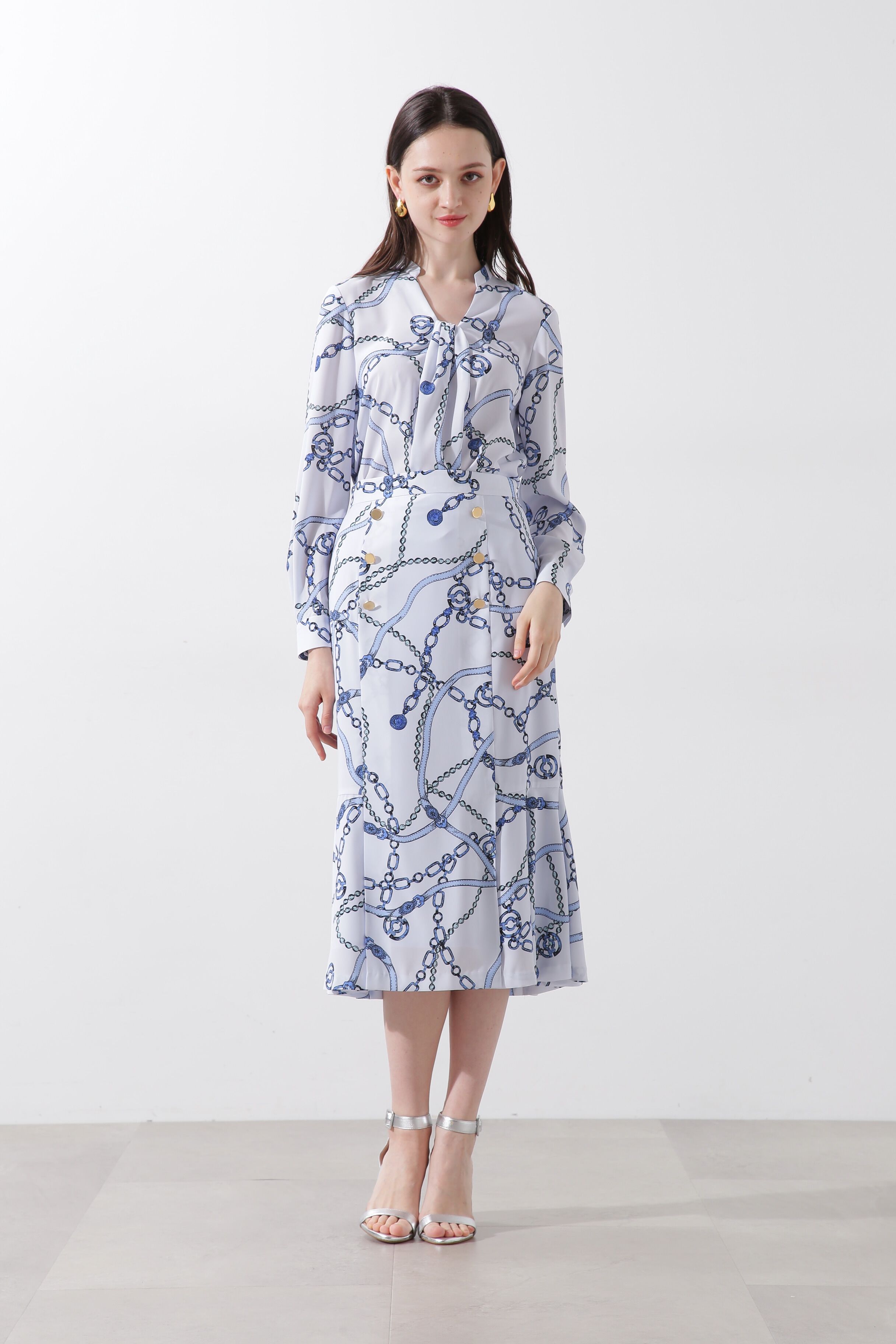  「◆チェーンプリントスカート」|スカート|