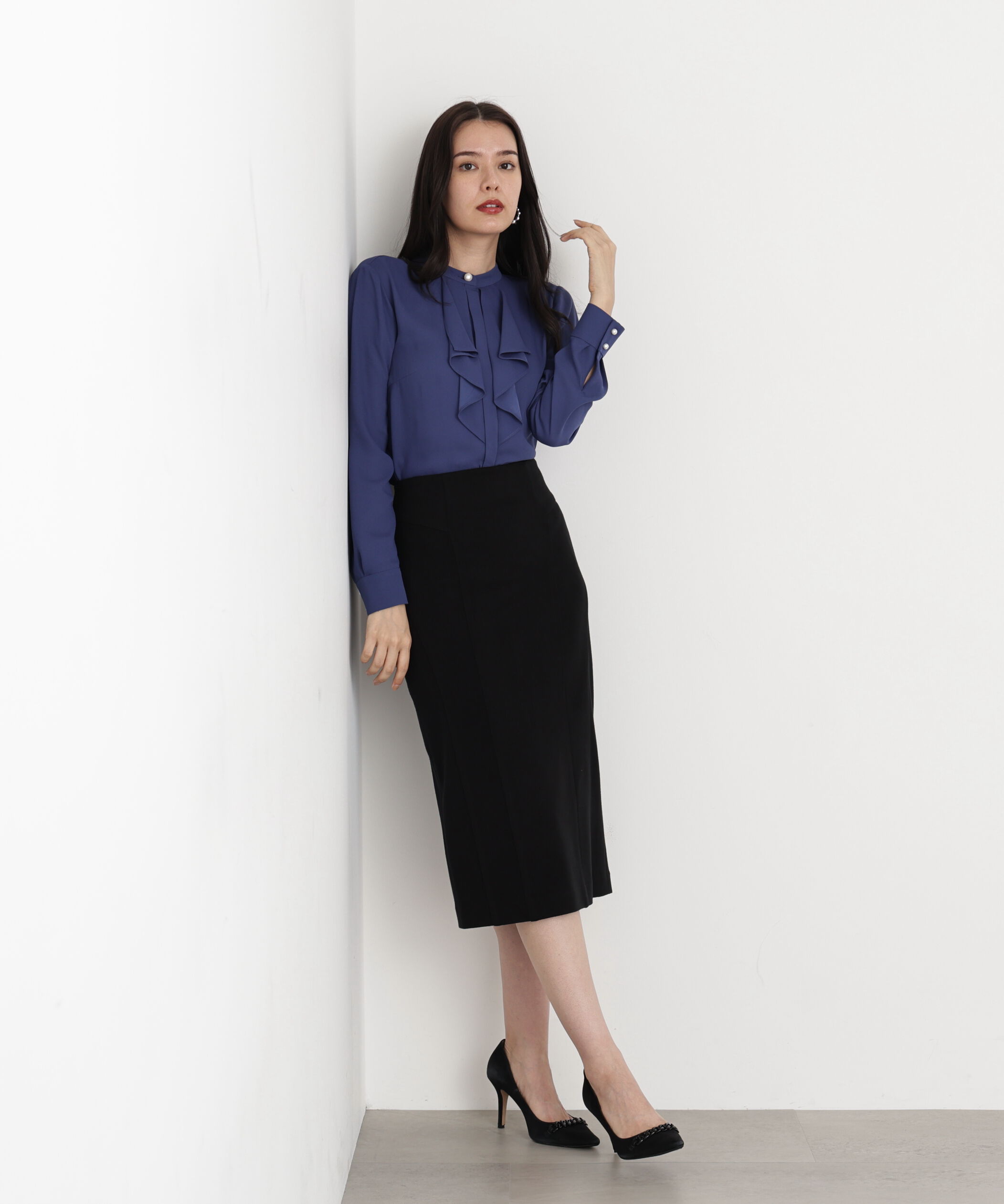  「◆ウールスムースカッティングタイトスカート」|スカート|