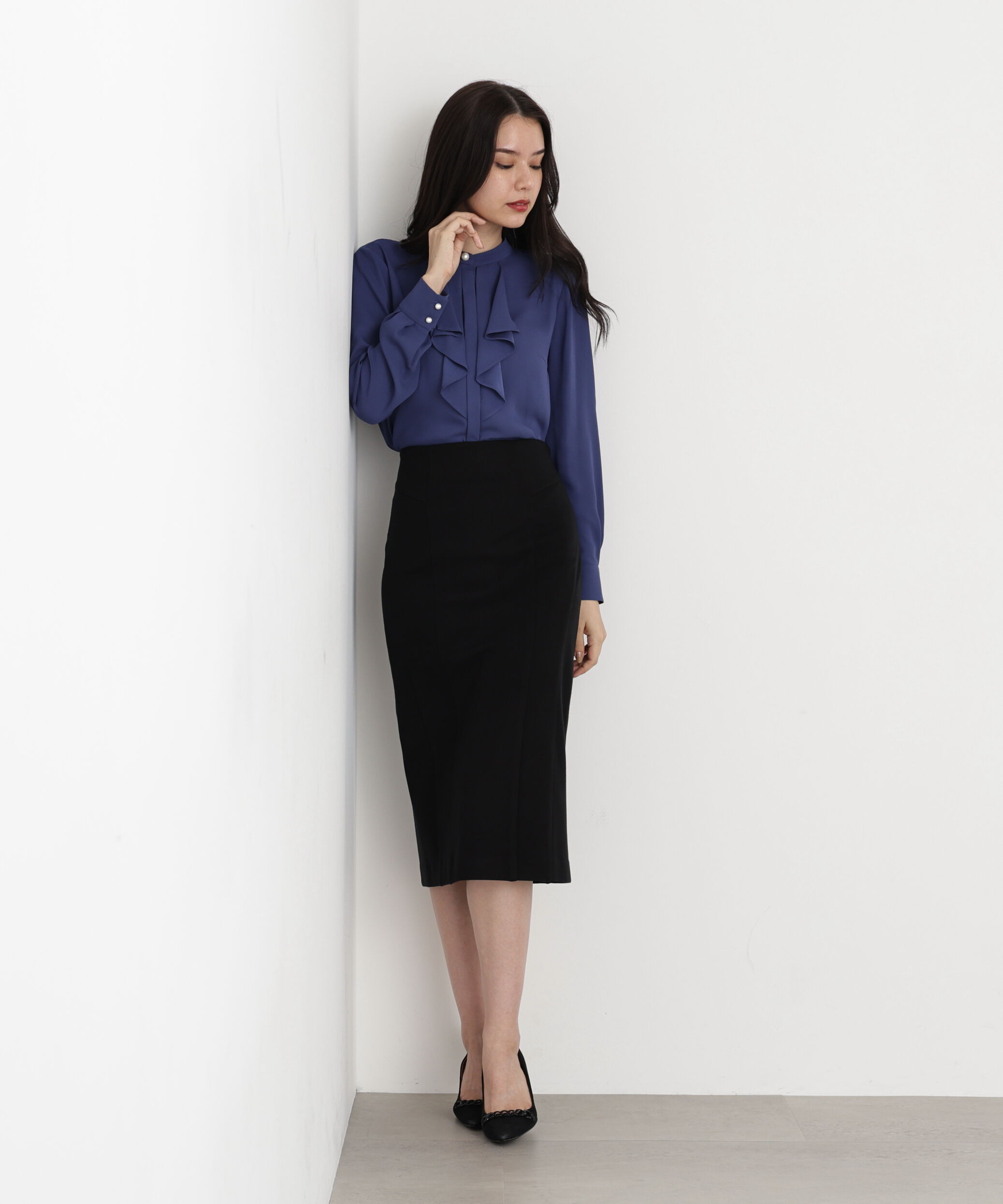  「◆ウールスムースカッティングタイトスカート」|スカート|