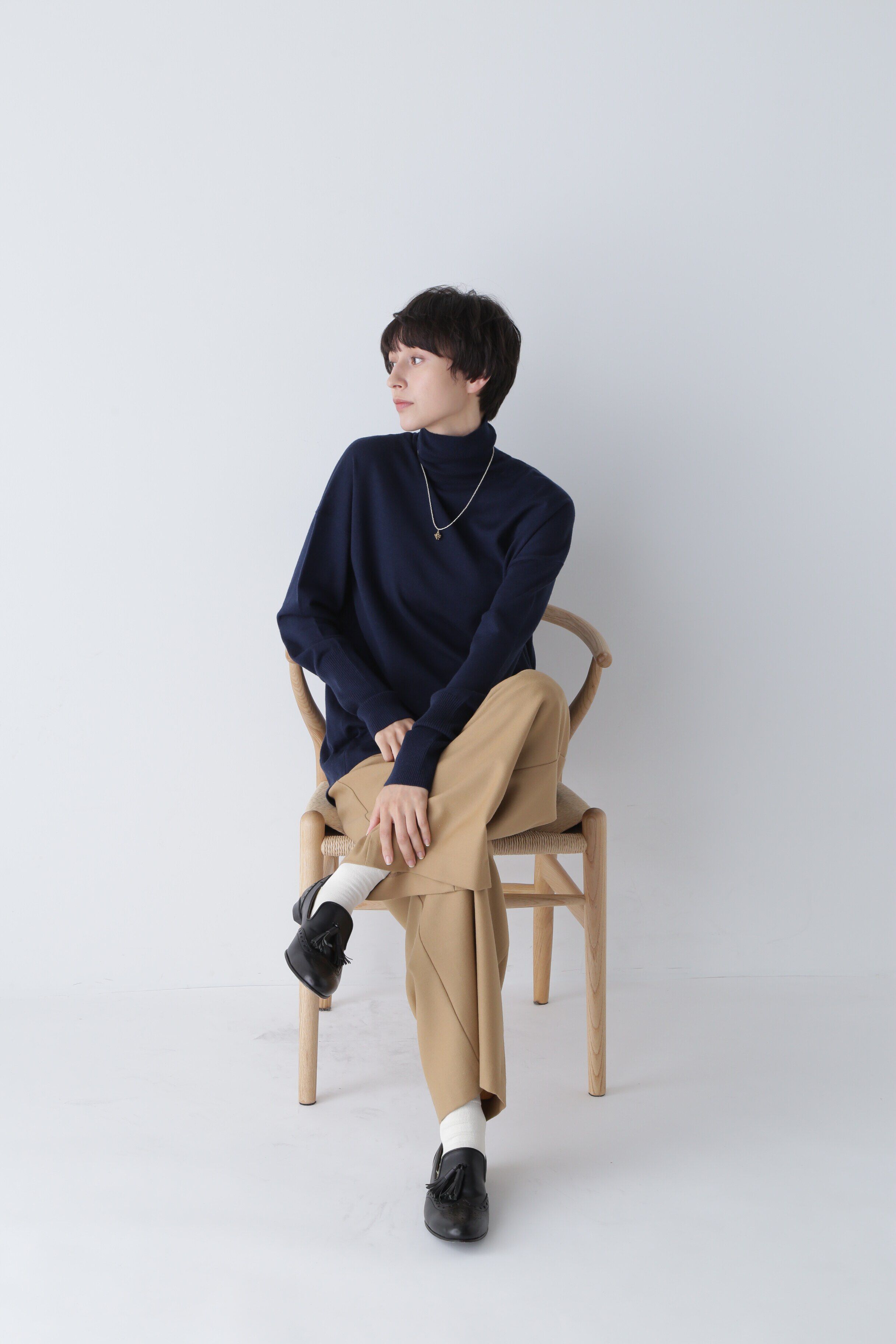  「◆ハイゲージプレーティングタートルネックニット」|ニット・セーター|