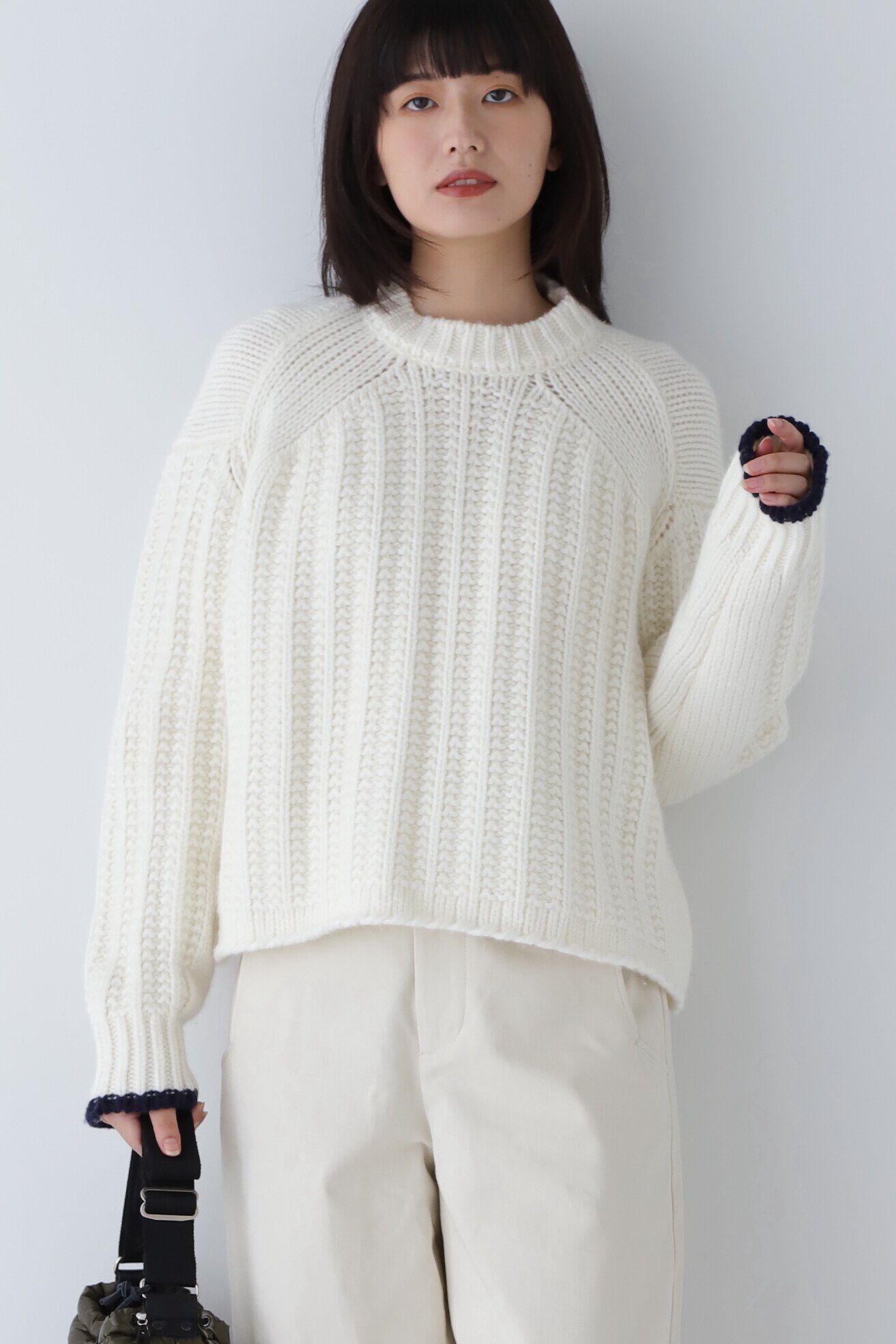  「◆ローゲージマリンニット」|ニット・セーター|エクリュ1