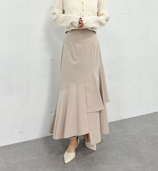 archives「アシメラッフルティアードスカート／」|スカート|BEIGE