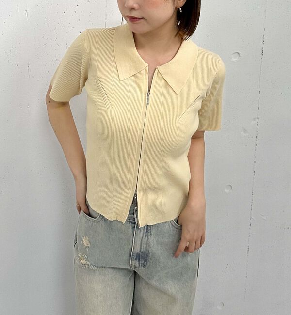 archives「メランジアソートＷｚｉｐポロニット」|カーディガン|