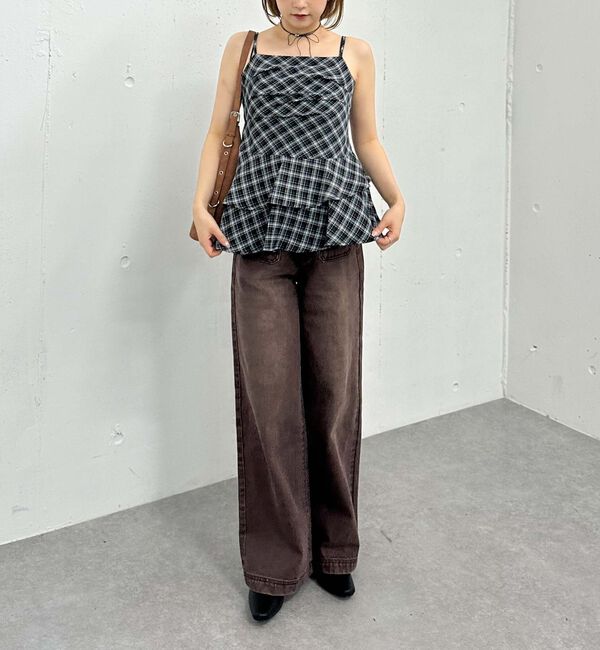 archives「チェックアシメチュニック」|シャツ・ブラウス|