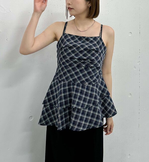 archives「チェックアシメチュニック」|シャツ・ブラウス|