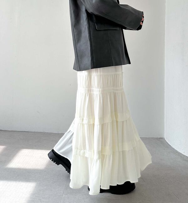 archives「ジョーゼットタックティアードスカート」|スカート|