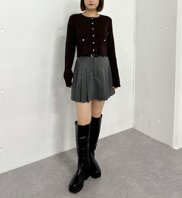 archives「細ケーブルニットカーディガン」|カーディガン|