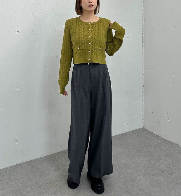 archives「細ケーブルニットカーディガン」|カーディガン|