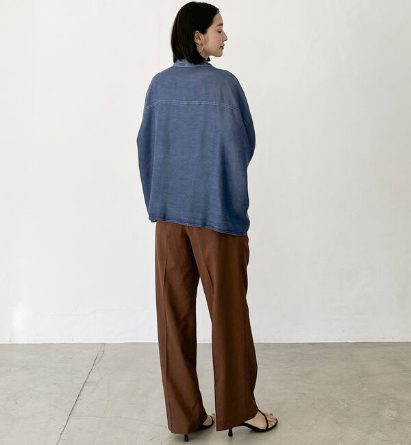 Doux archives「リネンライクストレートパンツ」|チノ|