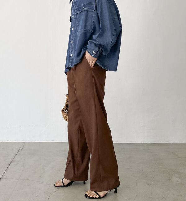 Doux archives「リネンライクストレートパンツ」|チノ|