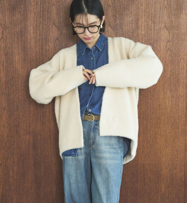 Doux archives「ダブルフェイスシャギーカーデ」|カーディガン|