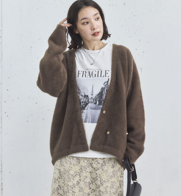 Doux archives「ダブルフェイスシャギーカーデ」|カーディガン|