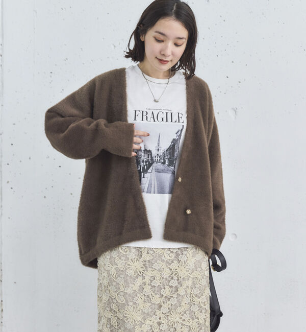 Doux archives「ダブルフェイスシャギーカーデ」|カーディガン|