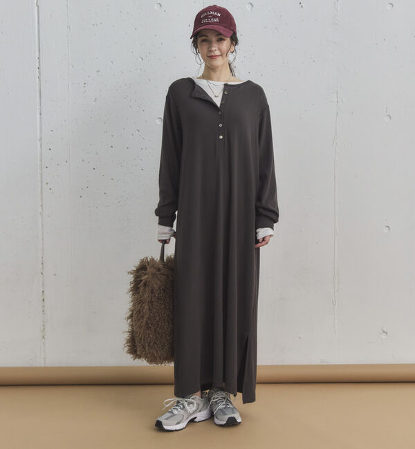 Doux archives「２ＷＡＹヘンリーネックリブワンピース」|ワンピース|