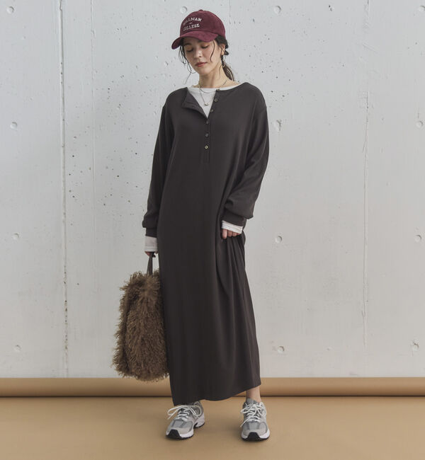 Doux archives「２ＷＡＹヘンリーネックリブワンピース」|ワンピース|