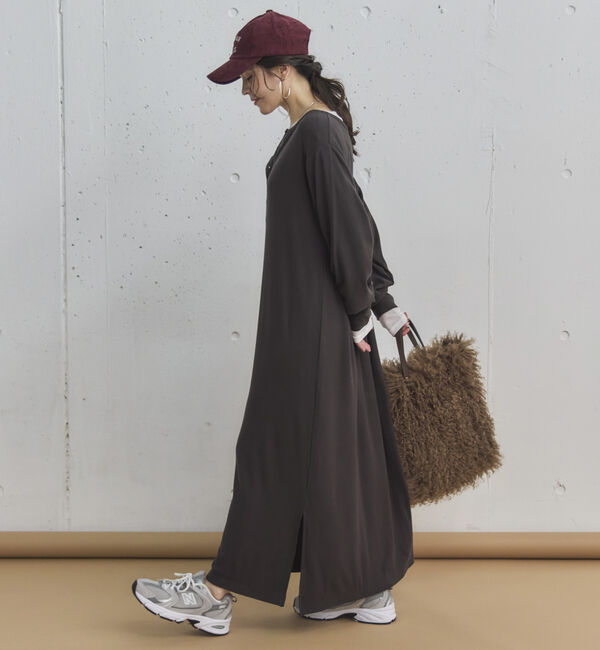 Doux archives「２ＷＡＹヘンリーネックリブワンピース」|ワンピース|