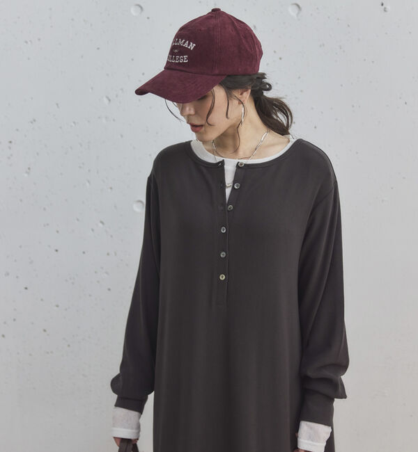 Doux archives「２ＷＡＹヘンリーネックリブワンピース」|ワンピース|