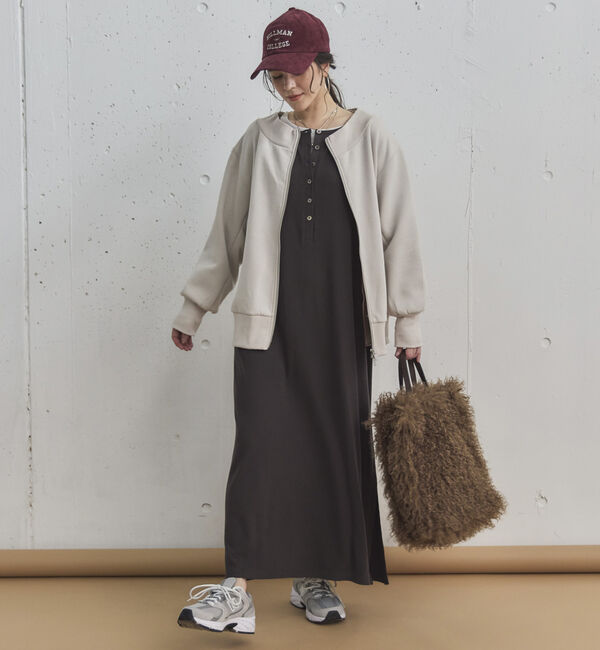 Doux archives「２ＷＡＹヘンリーネックリブワンピース」|ワンピース|