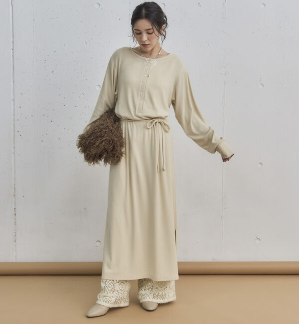Doux archives「２ＷＡＹヘンリーネックリブワンピース」|ワンピース|