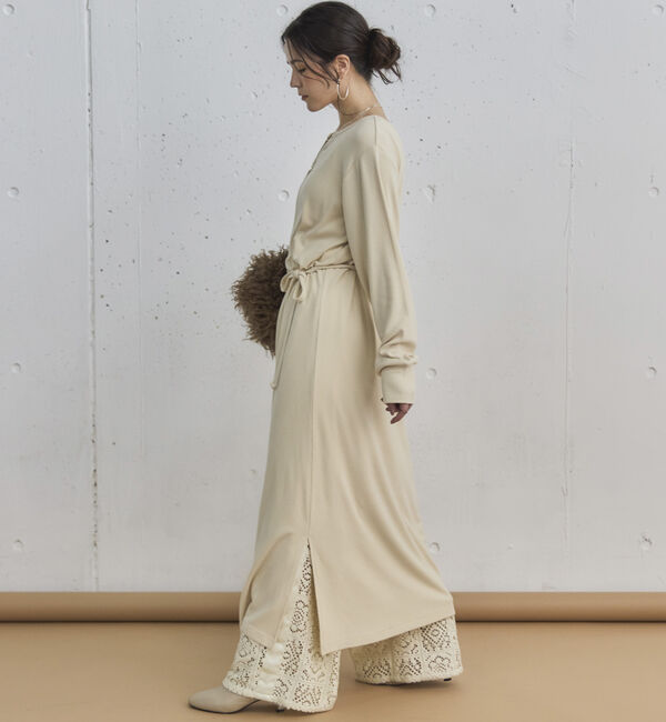 Doux archives「２ＷＡＹヘンリーネックリブワンピース」|ワンピース|