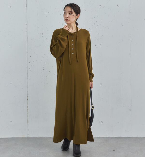 Doux archives「２ＷＡＹヘンリーネックリブワンピース」|ワンピース|