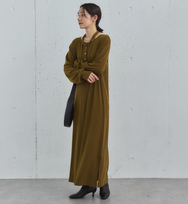 Doux archives「２ＷＡＹヘンリーネックリブワンピース」|ワンピース|
