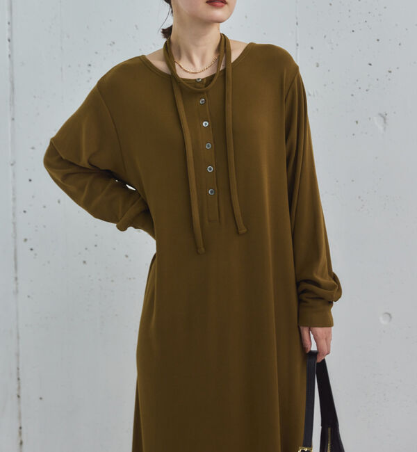 Doux archives「２ＷＡＹヘンリーネックリブワンピース」|ワンピース|