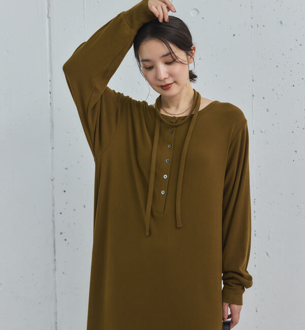 Doux archives「２ＷＡＹヘンリーネックリブワンピース」|ワンピース|