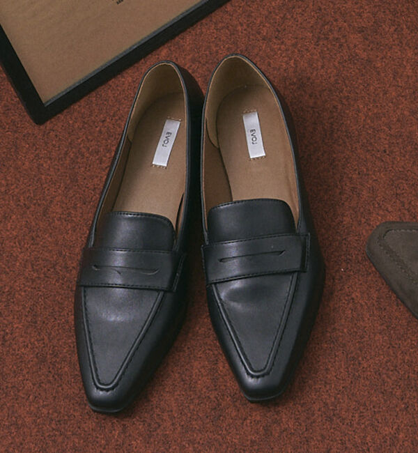 Doux archives「&rsquo;ポインテッドトゥローファー&rsquo;」|その他|BLACK